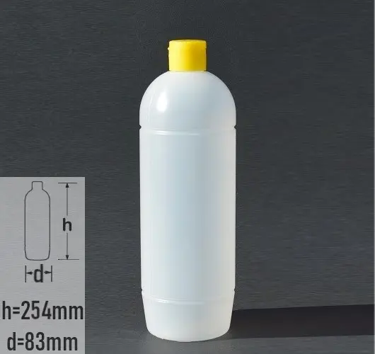 Sticla plastic 1 litru (1000ml) culoare natur cu capac cu autosigilare galben